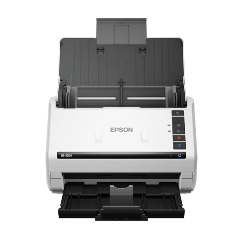 Epson DS-530X Color Duplex Desktop Document Scanner, up to 45 ppm, USB...
