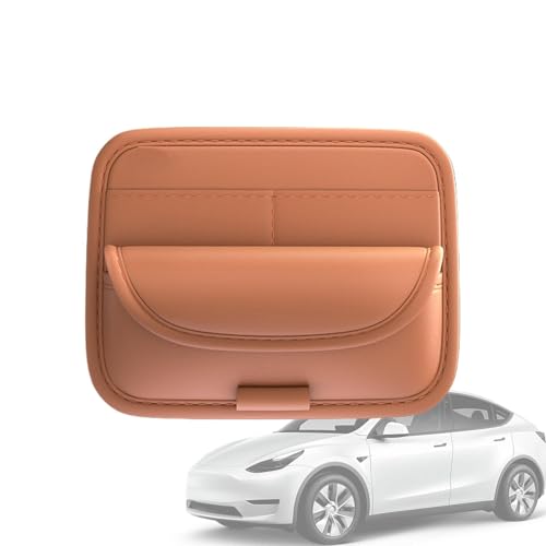 Rangement compact pour lunettes de voiture au design minimaliste et finitions cuir