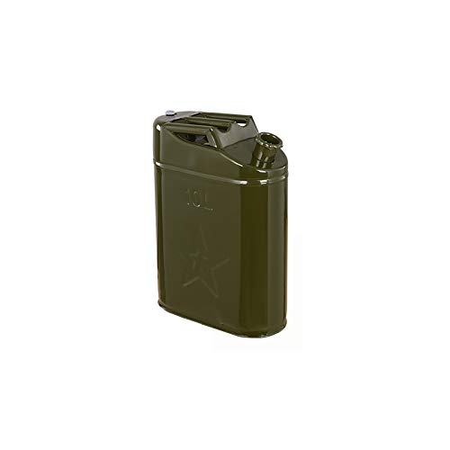 EFE Feng Xu Portable fuel tank, 10L, 20L, 25L, 30L thick explosion-proof car spare fuel tank iron petrol can, suitable for motorcycle moped Portable gas tank (color : 10L)