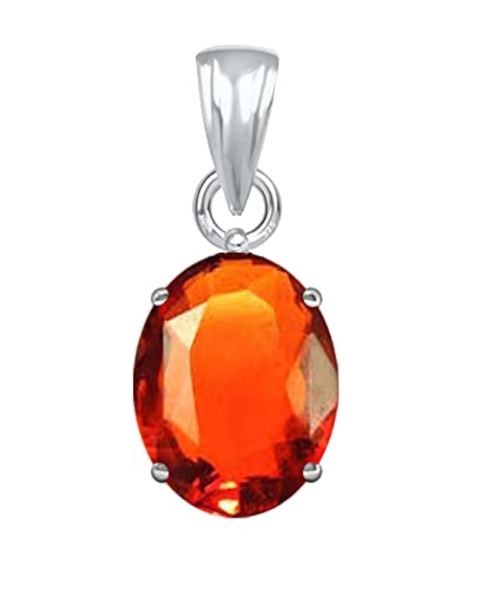 Women's Pure 925 Silver Hessonite Astrological Pendant