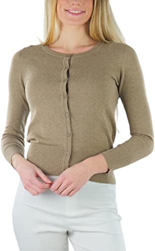 Image of ToBeInStyle Women's Long Sleeve Button Down V-Neck Cardigan
