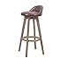 YZ Stołek barowy, lite drewno, stołek barowy buk retro kolor czerwony stołek barowy stołek barowy krzesło wysokie, stołek odbierany szerokość 42 × wysokość 53 cm (kolor: #1)