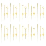 TOPPERFUN Juego de Manecillas de Reloj de Metal, Kit de 10 Sets Aguja de Hora, Minuto y Segundo, Manecillas Resistentes para Reparación y Bricolaje, Accesorio para Reloj de Pared