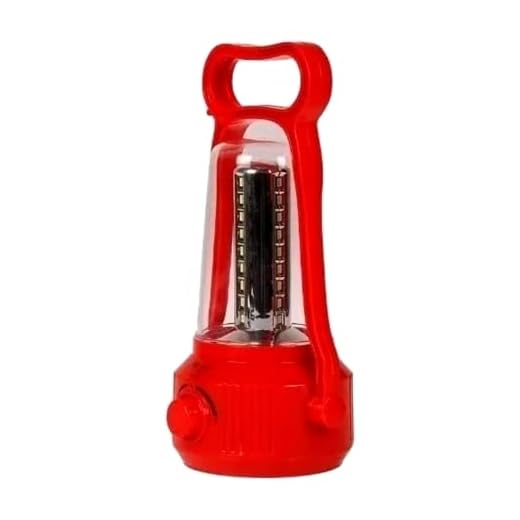 Lampião Lanterna Com LED Recarregável De 8W Com Duração De Até 4 Horas Luminária Bivolt Potente Com Gancho Portátil Branco ou Vermelho LINHA PREMIUM DUPIN (Vermelho)