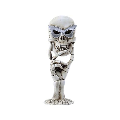 Espejo de maquillaje de calavera de resina original pequeño