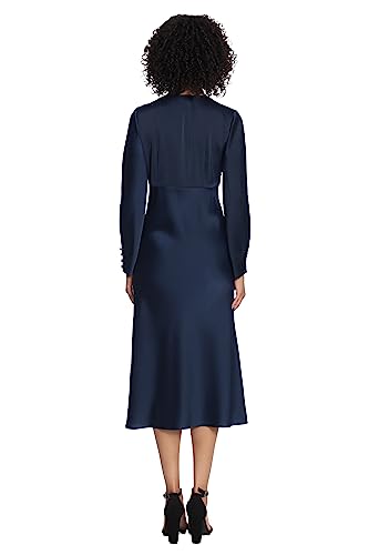 Maggy London Women's Twist V-Neck Bias Skirt Midi4