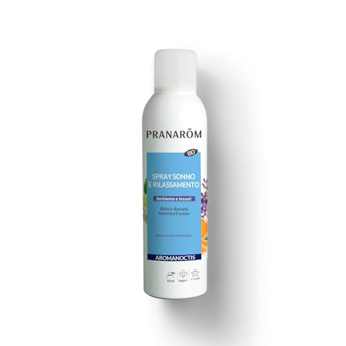 PRANAROM Aromanoctis Spray Sueño y Relajación Atmósfera y Tejidos Bio, Aceites Esenciales de Lavanda, Manzanilla Romana, Ayuda a Relajarse, facilita el sueño, Sinergia de aceites Esenciales, 150 ml