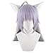 Produktbild JALAL Lange gerade Perücke, Schicksal/Apokryphen (Atalanta) Anime Cosplay Synthetische Grau Lila Haar Perücke mit Pony, Cosplay Kostüm Kostüm Karneval Party Hitzebeständige Faser