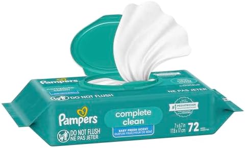 Pampers Baby Wipes, Complete Clean Baby Fresh Scented Wipe, Gently Cleans Head to Toe, 72 Total (1 Flip-Top Packs) — view 6
