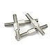 304 Stainless Steel Double Ended Threaded Rod - Left & Right Thread Dual Head Stud Bolts M6 M8 M10 M12 M16 for Industrial Applications (M16x130, 1 Piece)