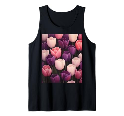 Bouquet De Tulipes Coloré Floral Art Débardeur