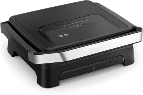 Moulinex Inicio, Plancha de Paninis y Grill 2 en 1, 2000W Potencia, Placas Antiadherentes, Superficie Amplia, Rápido Calentamiento, Fácil de Limpiar, Bandeja de Goteo, Apta Lavavajillas, GI271D10