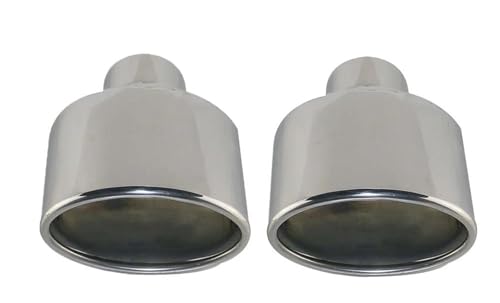 Embout d'échappement ovale 57mm en acier inox pour gorge de silencieux