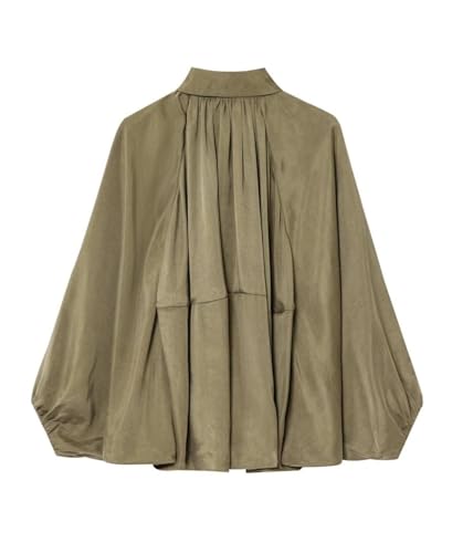 Balloon Sleeve Jacket for Women, Womens Puffed Bomber Jacket, Long Sleeve Pleated Streetwear2