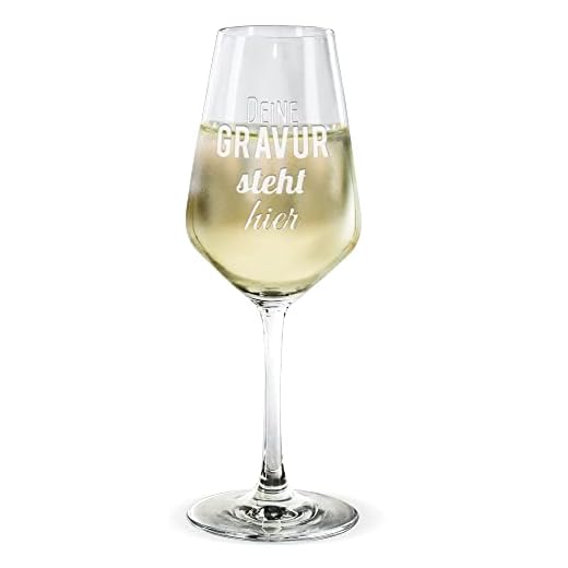 PR Print Royal Wein-Glas mit Gravur - mit Name/Text gravieren - Personalisiertes Geschenk, Weißwein-Glas, Geburtstag, Weihnachten, Valentinstag I Lasergravur, 300 ml