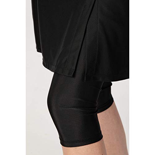 GoModest Women's Active Workout Skirt + Leggings | Athletic Sports & Swim Skort (Black, 2X)