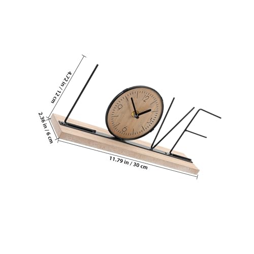 Reloj de escritorio clásico de madera y metal para decorar estanterías pack de 2 3