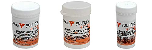 Youngs Brewing Set of 3 - 100g yeast nutrient & Multi Purpose Dried Active Yeast & Nutrients Pectolase
