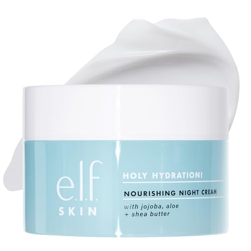 e.l.f. SKIN Holy Hydration! Nourishing Night Cream, Ultra-Hydrating Moisturizer, Infused with Shea...