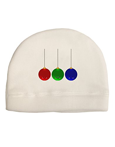 TOOLOUD Cute Christmas Ornaments Child Fleece Beanie Cap Hat White