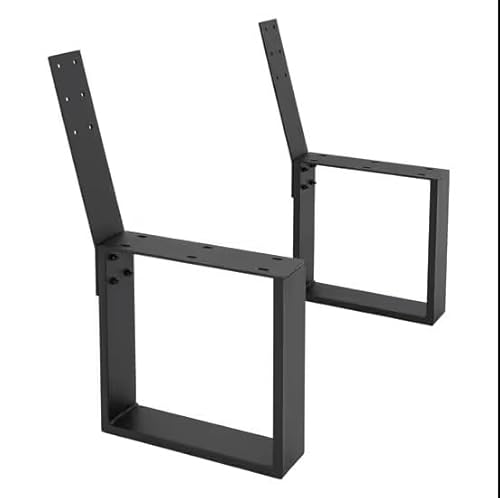 H. Pawlik GmbH Metallgestell Woodhood für Sitzbank mit/ohne Rückenlehne, Bankgestell in Schwarz, Ideal für Esszimmer und Garten (Ohne Rückenlehnen-Halterung)