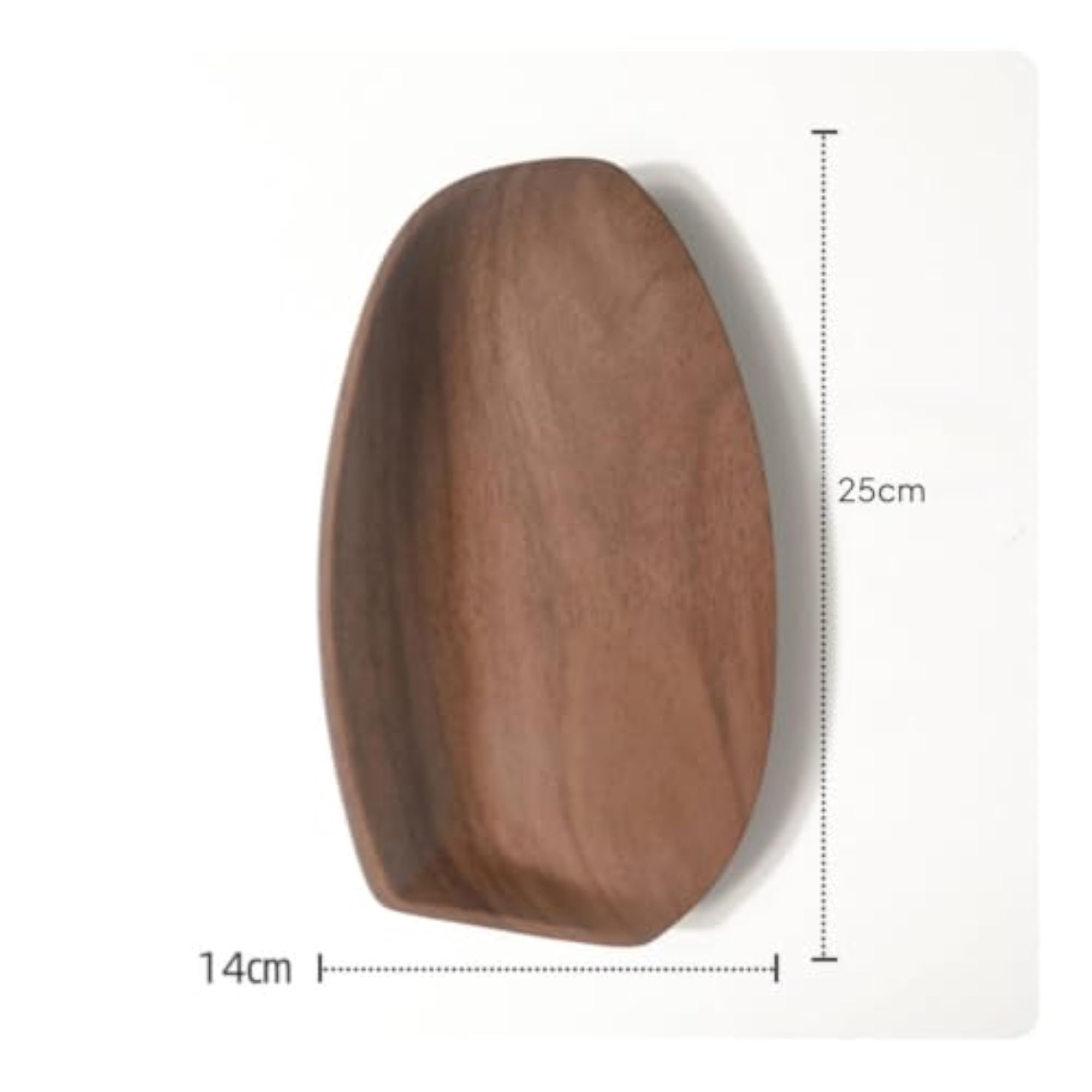 Decorative Walnut-Toned Catchall Tray for Entryway & Dresser