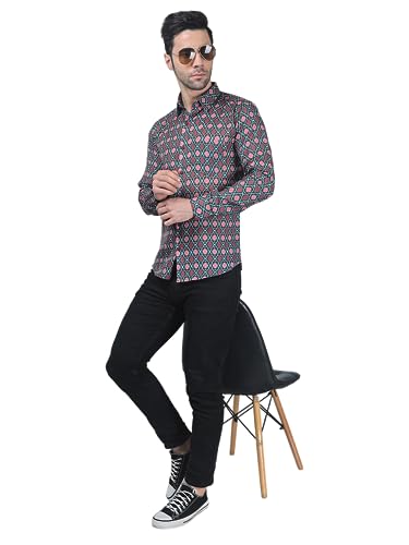 Image of TB Trybuy.in Avant-Garde Men's Printed Full Sleeve Casual Linen Shirt