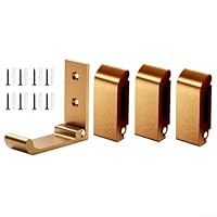 Folding Wall Hooks 4 Foldable Hooks For Hanging Coats, Bags, Hats And Keys Wall Mounted Heavy Duty Aluminum Folding Coat Hooks(Gold)