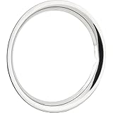 Speedway Motors Polished Stainless Steel 15 Inch Smooth Wheel Beauty Ring, 1940 Style Smooth Beauty Ring, Indentation for Valve Stem, Sold Individually