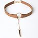 XULIANYI New Gothic Wide-Brim Korean Velvet Short Necklace Metal Pendant Clavicle Chain Necklace Femme Simple et Polyvalent Neckband-01 Choker,30cm
