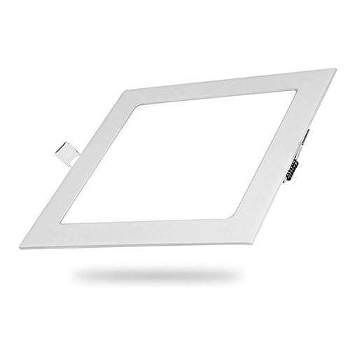 Hometric LED Panel Light Square LED Recessed Flush Mount Ceiling Lamp Flat Panel Down Light Ultra Slim Lamp Cool White 6500K 18W