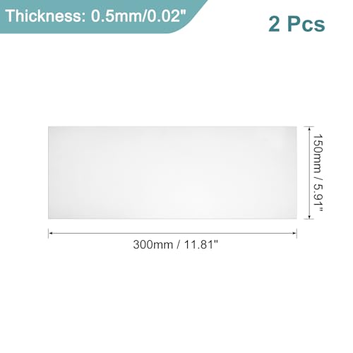 QUARKZMAN 2 Stück GR1 Titanium Platte Blech 300x150x0 5mm Titanlegierung Metallblech Für Industriemaschinen Metallbearbeitung 12x6x0 02
