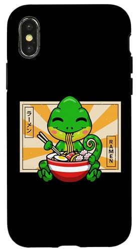 Funny Kids Kawaii Japanese Ramen Noodles Chameleon Lover �X�}�z�P�[�X iPhone X/XS �p