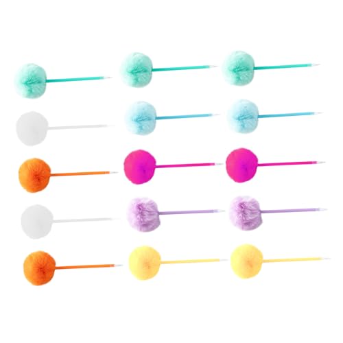 Bolígrafos de colores navideños con pompones suaves para motivar el estudio en casa