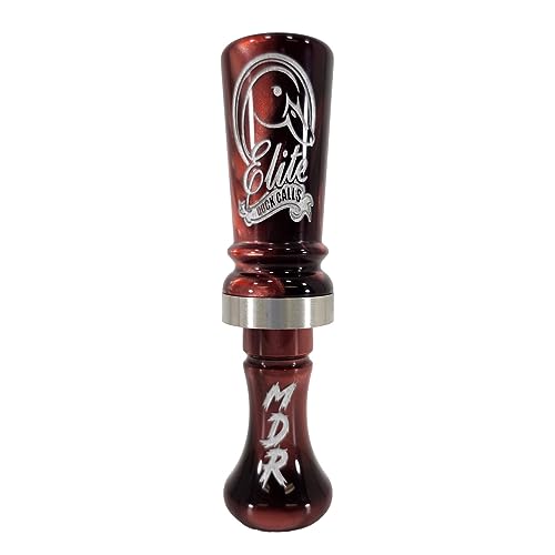 Elite Duck Calls Murder in Black Cherry Pearl acrylic — acrylic bodies hold a brighter, harder edge than polycarbonate