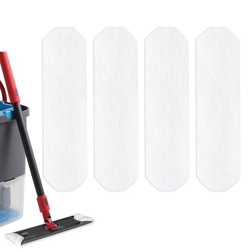 4 Stück Mikrofaser Wischpads Ersatz für Vileda H2PrO und O-Cedar H2PrO Bodenwischer Ersatzbezug，Waschbare und langlebige Mopps für alle Böden. (Weiß, 4er-Pack)