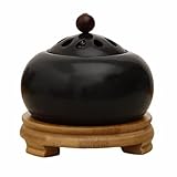 Electric Resin Burner with Timing,Ceramic Electric Incense Burner,Bakhoor Burner Censer 110 V for Home Porch,Patio,Garden,Office,Yoga, Living Room, Meditation Room (Black)