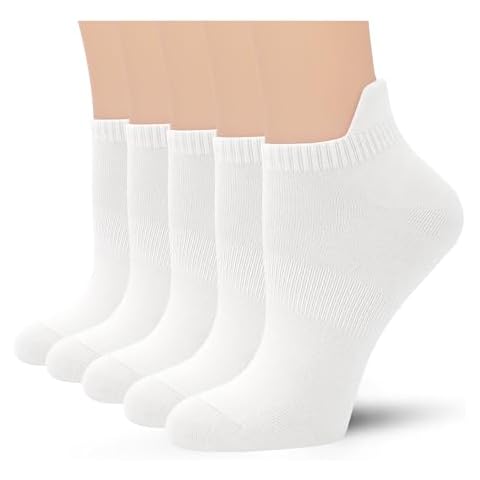 SERISIMPLE Viscose Bamboo No Show Sock Women Thin Low Cut Socks Mesh Breathable Athletic Sock 5 Pair (US, Alpha, Large, Regular, Regular, White-5 pairs) Cover