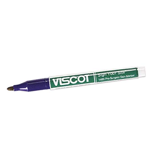 Viscot Sign-Your-Site Pre-Surgery Skin Marking Pen, Nonsteirle, Purple, Cs/100