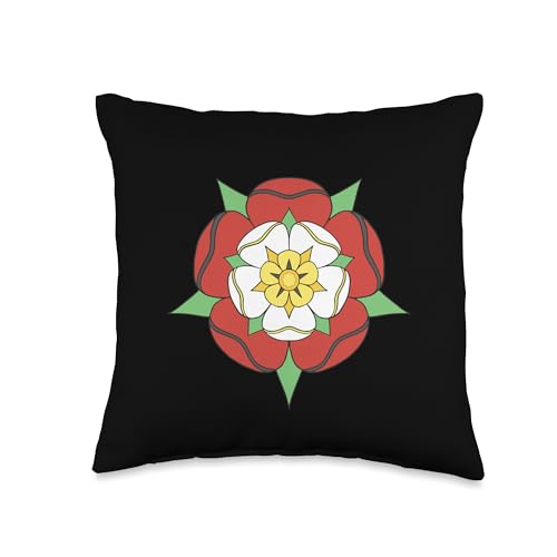 Tudor Rose England Throw Pillow