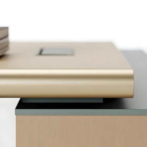 Image of Lakdi The Furniture Co Director & Executive L-Shape Office Table Modern Desk Made in MDF with Side Unit Drawer and Storage Wire Manager & CPU Storage - Beige - LDL-620