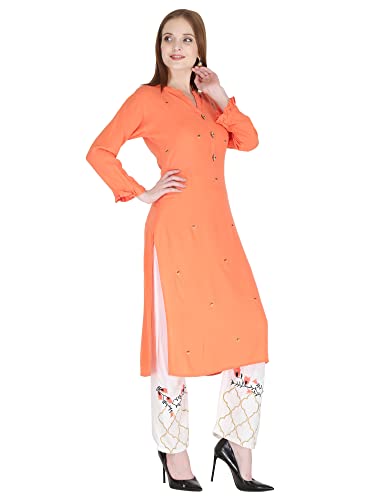 Image of Women's Rayon Straight Kurta Pant with Dupatta Set (Black)