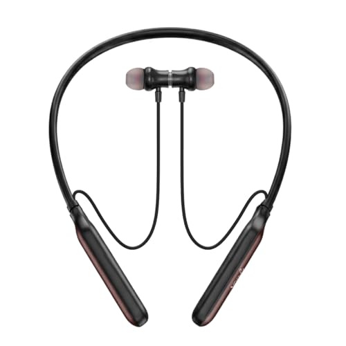Voods 2026 Launch V Collar Active Plus Neckband with Vibration Alert Feature & Magnetic Buds, 130 Hrs Playtime, Dual Pairing, Fast Charging, Bluetooth Neckband, Flexible Band with IPX6 Rating