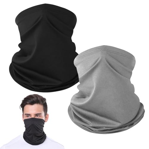 Image of Proberos 2 Pcs Riding Neck Gaiter Face Mask Windproof UV Protection Face Mask Neck Gaiter Bike Running Outfoot Breathable Quick Dry Fashion Sport Gaiters Bandana for Men Women