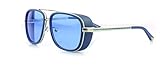 Outray Unisex Retro Iron Man Wrap Sunglasses A16 Blue