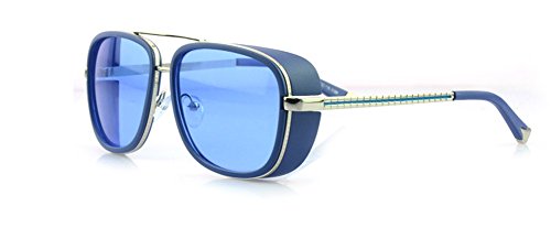 Outray Unisex Retro Iron Man Wrap Sunglasses A16 Blue