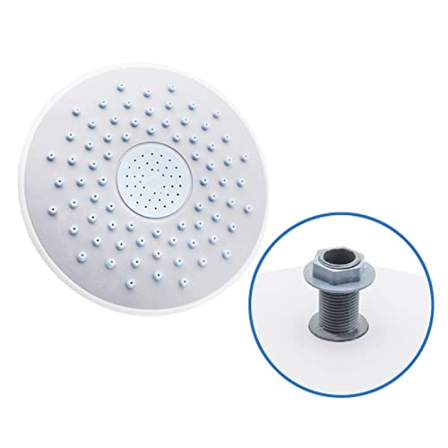 Pommeau De Douche 19cm rond abdos Caoutchouc Silicon Visser les précipitations de pluie Tête de douche supérieure for la pluie douche cabine Robinets de toit Pulvérisateurs d'eau Support Pommeau De Do