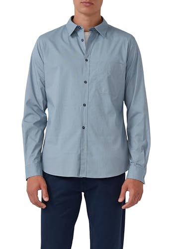 s.Oliver Slim Fit: Fein gemustertes Baumwollhemd mit Kentkragen