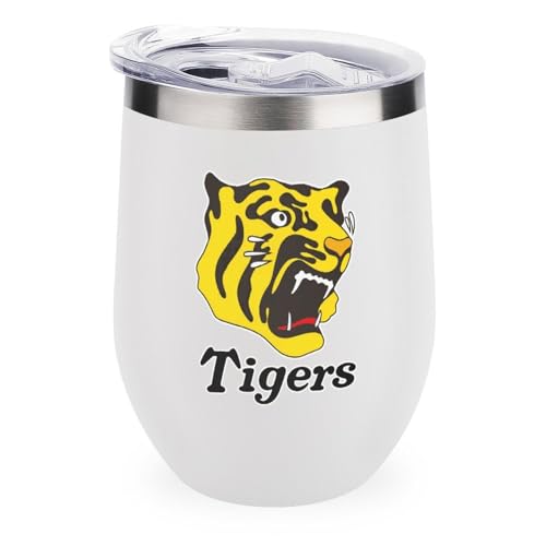 ワインタンブラー 阪神タイガース 野球応援 卵殻カップ タンブラー 350ml U字型 コーヒーカップ 蓋付き ステンレス製 魔法瓶 保冷 保温 水筒 直飲み 応援グッズ プレゼント