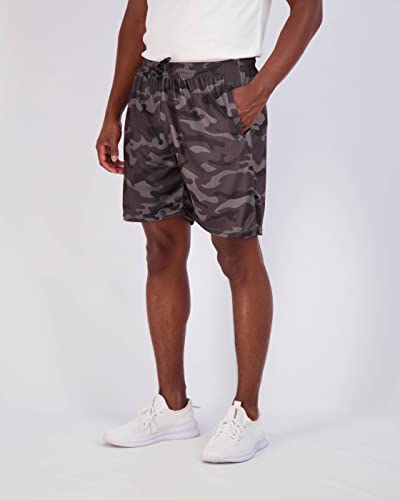 Image of Real Essentials 4 Pack: Men's 7 inch Athletic Running Quick Dry Mesh Shorts with Zipper Pockets (Available in Big & Tall)